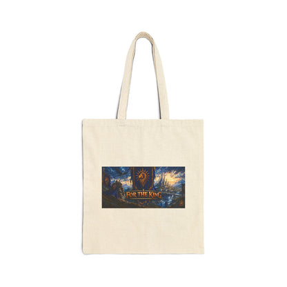 For The King Fantasy Tote Bag - Cotton Canvas Book Lover Grocery Shopper