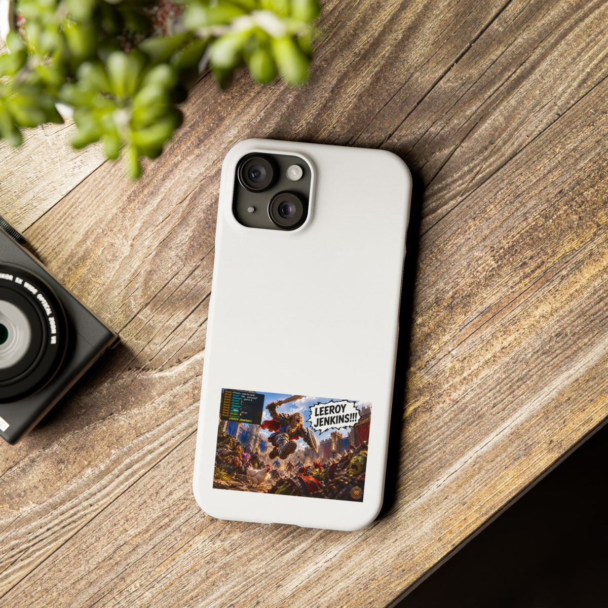 Slim Phone Case — 'Leeroy Jenkins!' Gaming Meme Design