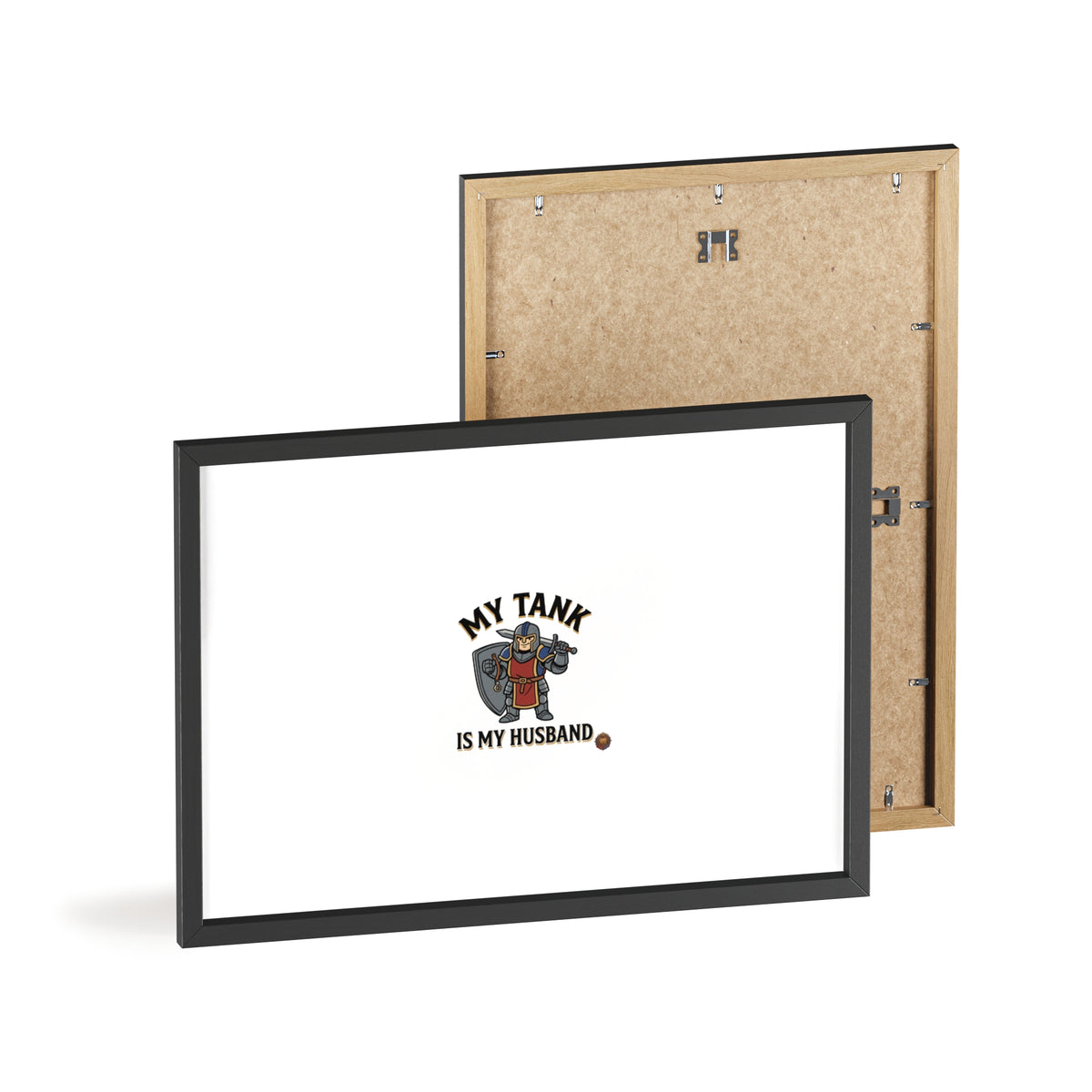 Framed Poster “My Tank Is My Husband” - Military Tank Lover Wall Art
