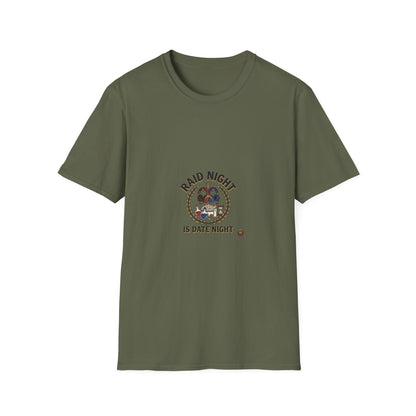 Raid Night Is Date Night T-Shirt — Military Skull Crest Graphic Tee