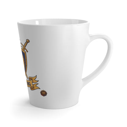 Latte Mug — "For The King" Lion Crest Ceramic Coffee Mug