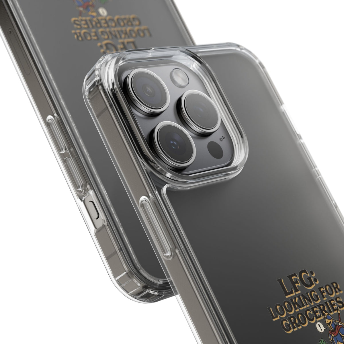 Clear Phone Case — “LFG: Looking For Groceries” Grocery Shopper Design