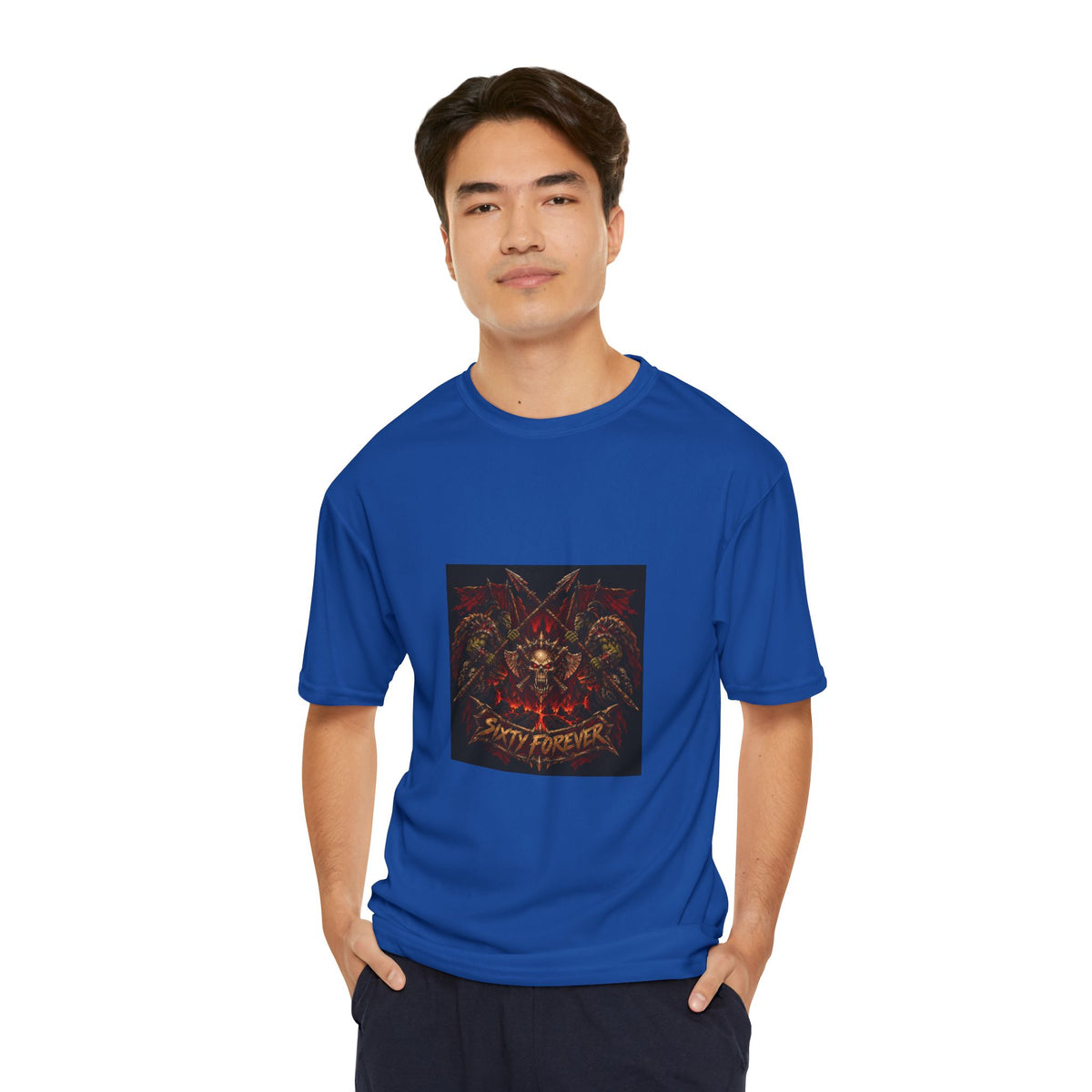 Skull & Roses Performance T-Shirt — 'Stay Fierce' Graphic