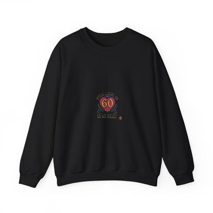 60th Birthday Sweatshirt - "Still Level 60 in My Heart" Retro Crest Crewneck