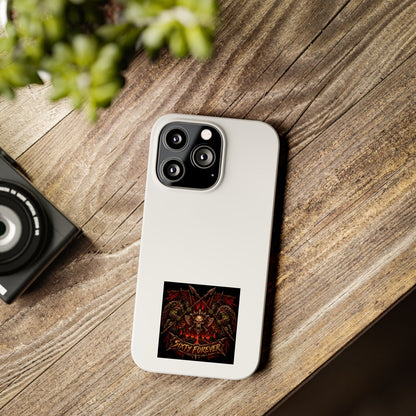 Slim Phone Case — 'Sixty Forever' Gothic Skull & Wings Design