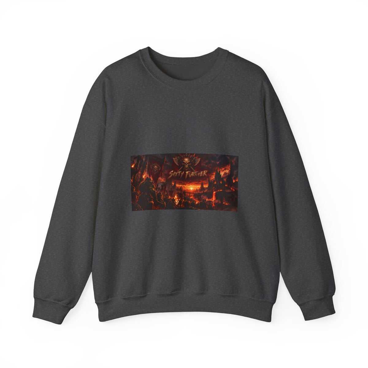Crewneck Sweatshirt — Dark Fantasy 'Enjoy The Flames' Graphic