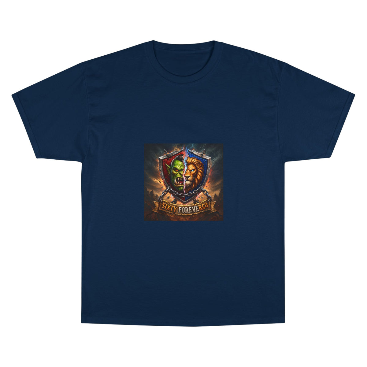 Champion T-Shirt - "Victory Forever" Fantasy Shield Gamer Tee