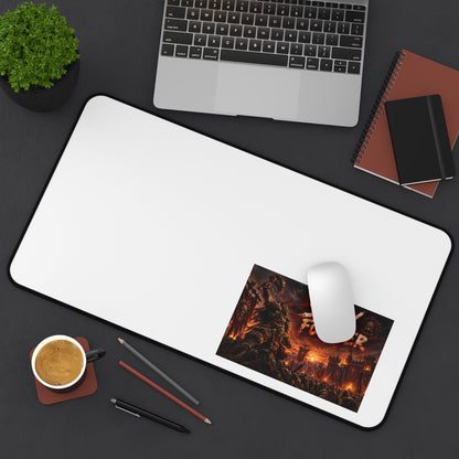 Sixty Forever Apocalypse Desk Mat — Large Gaming Mouse Pad with Fiery Horror Artwork