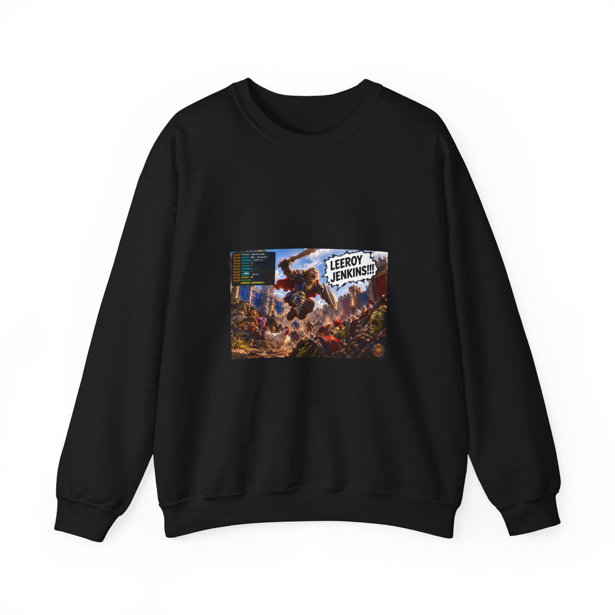 Leeroy Jenkins Crewneck Sweatshirt — Funny Gaming Meme Pullover