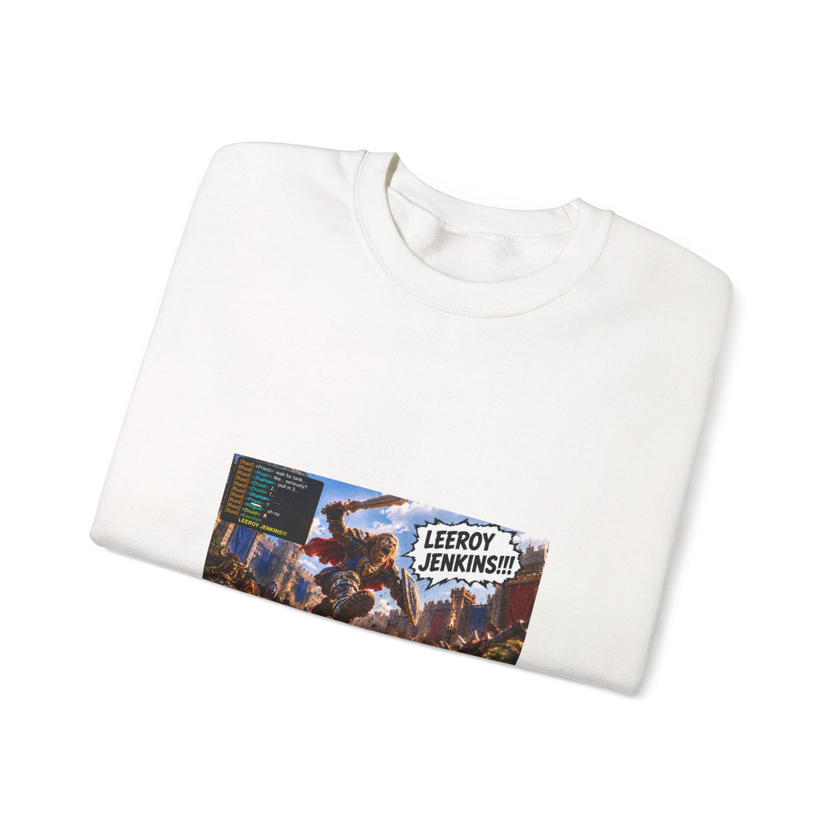 Leeroy Jenkins Crewneck Sweatshirt — Funny Gaming Meme Pullover