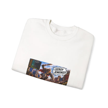 Leeroy Jenkins Crewneck Sweatshirt — Funny Gaming Meme Pullover