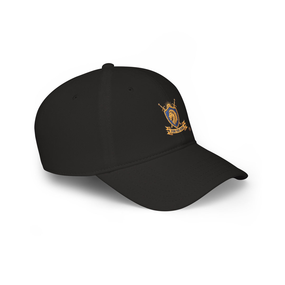 Lion Crest Cap — "For The King" Low Profile Baseball Hat