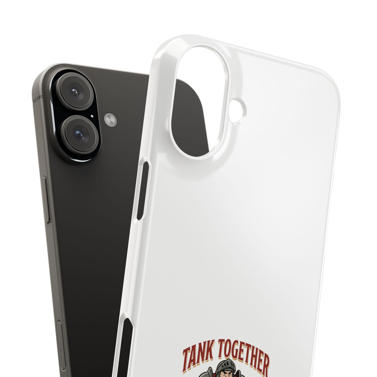 Slim Phone Case — "Tank Together" Medieval Tank Warrior Design