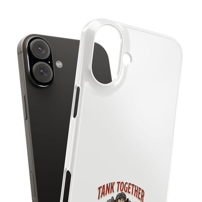 Slim Phone Case — "Tank Together" Medieval Tank Warrior Design
