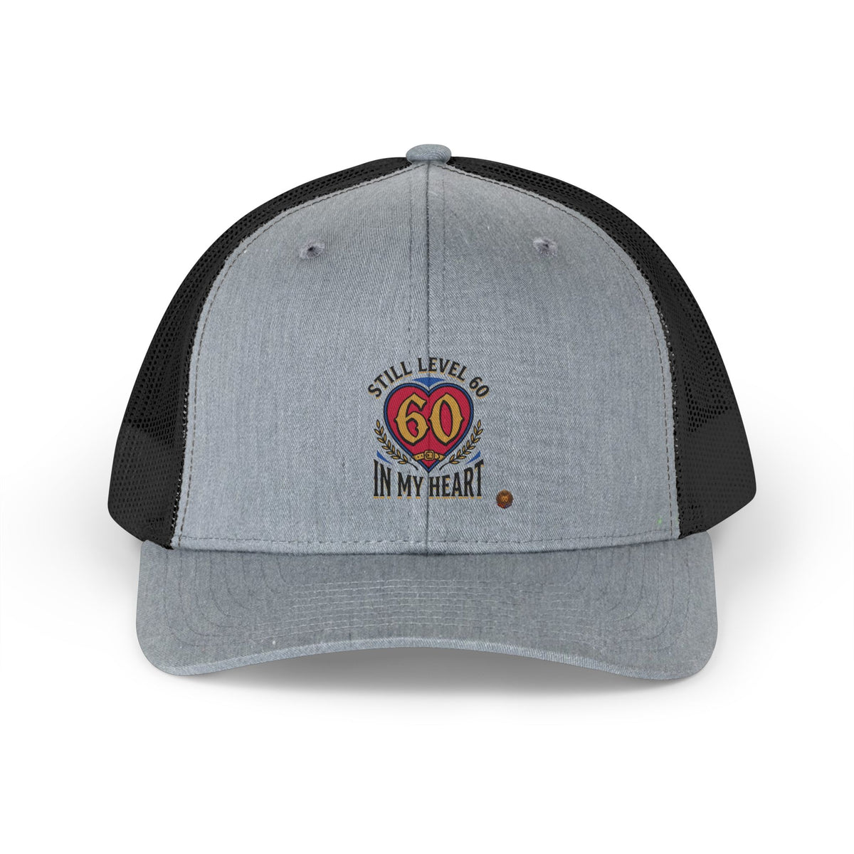 60th Birthday Trucker Hat - "Still Level 60 In My Heart" Retro Mesh Cap