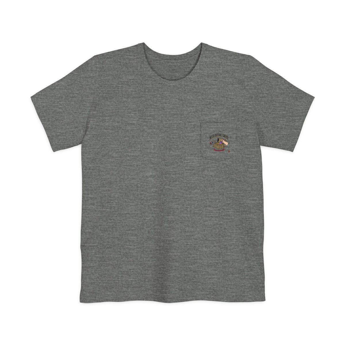 Pocket T‑Shirt — 'Coffee Before Talkie' Retro Coffee Pocket Tee