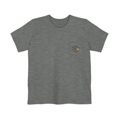 Pocket T‑Shirt — 'Coffee Before Talkie' Retro Coffee Pocket Tee
