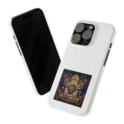 Slim Phone Case — "Sixty Forever" Shield Knight Graphic