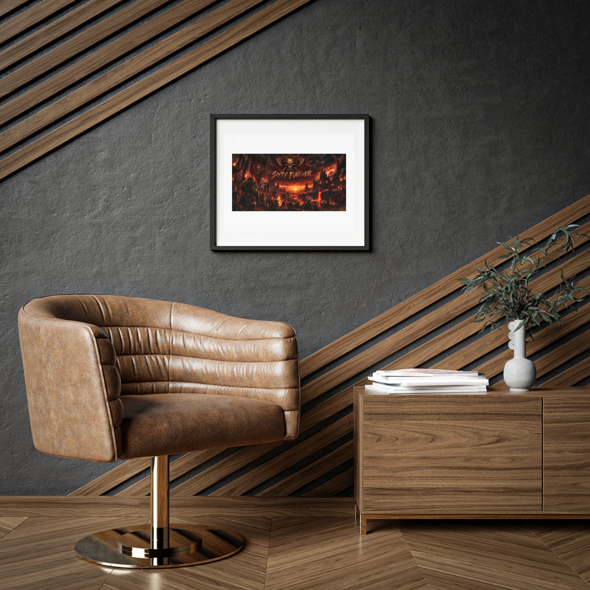 Framed Poster — Dark Fantasy 'Sinner' Matte Art Print