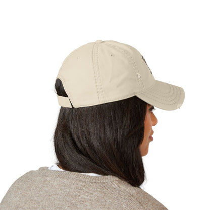 Distressed Embroidered Dad Hat - Native American Chief Design