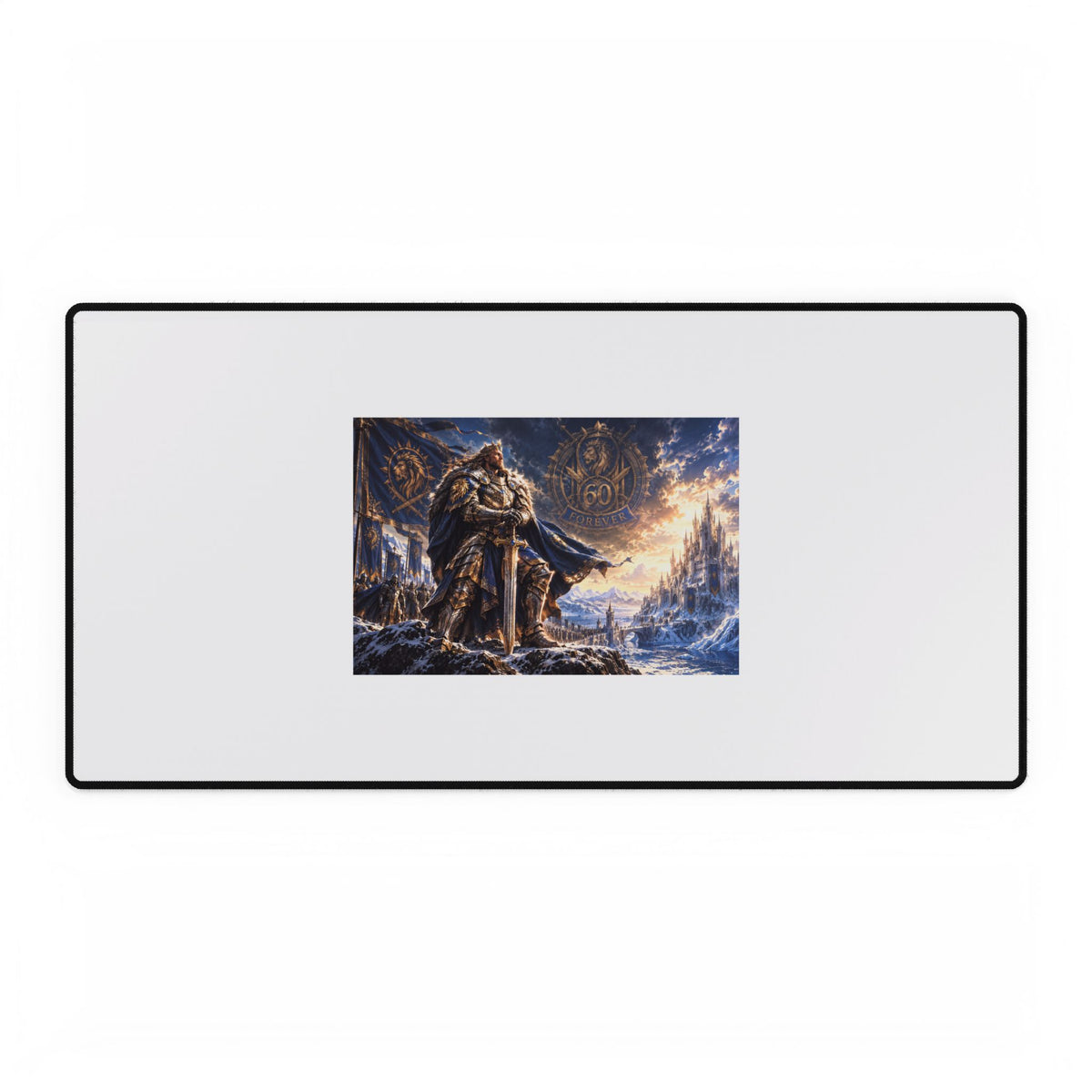 Viking Warrior Desk Mat — Nordic Saga Gaming Mouse Pad