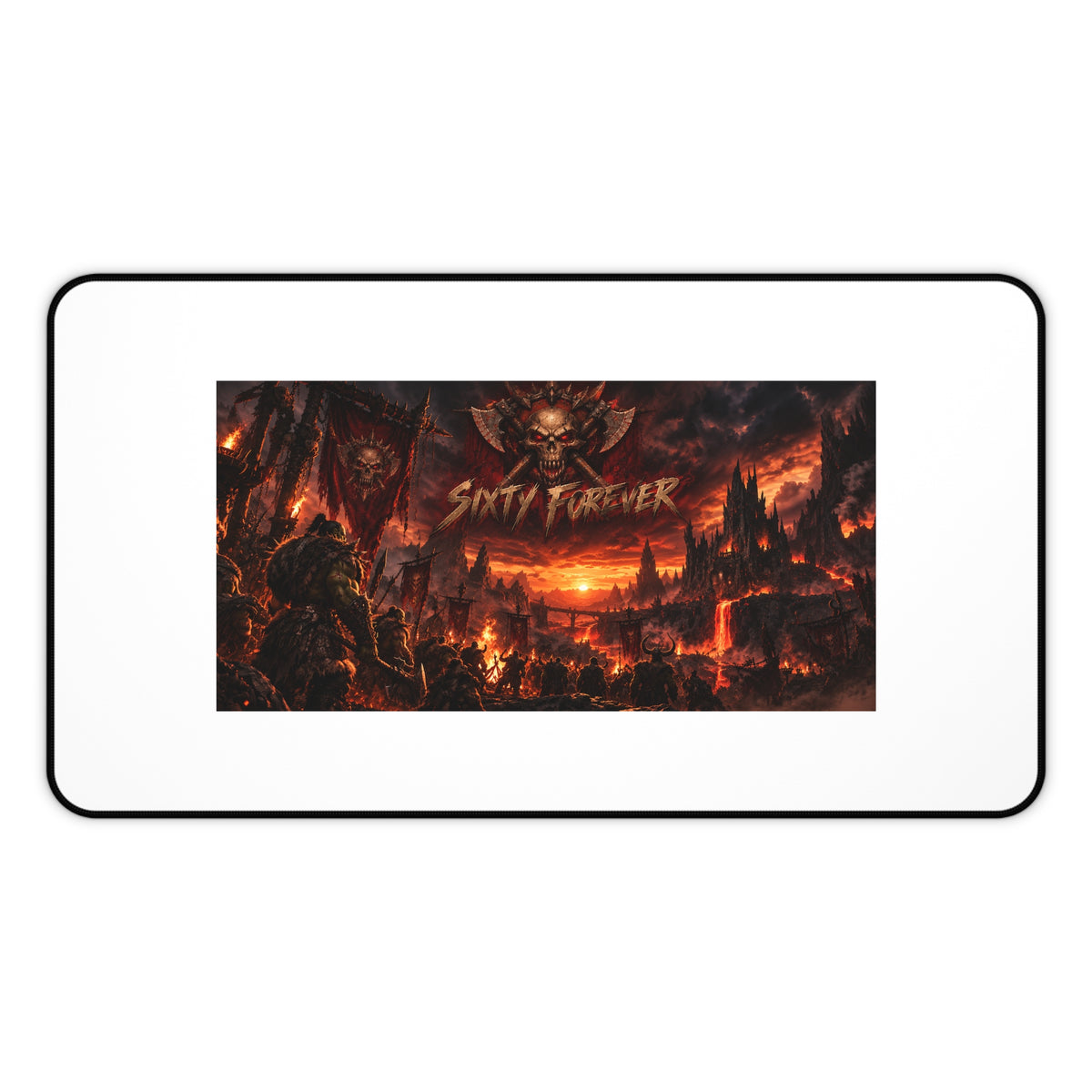 Dark Fantasy Desk Mat — 'Smit & Forever' Gothic Castle Gaming Mousepad