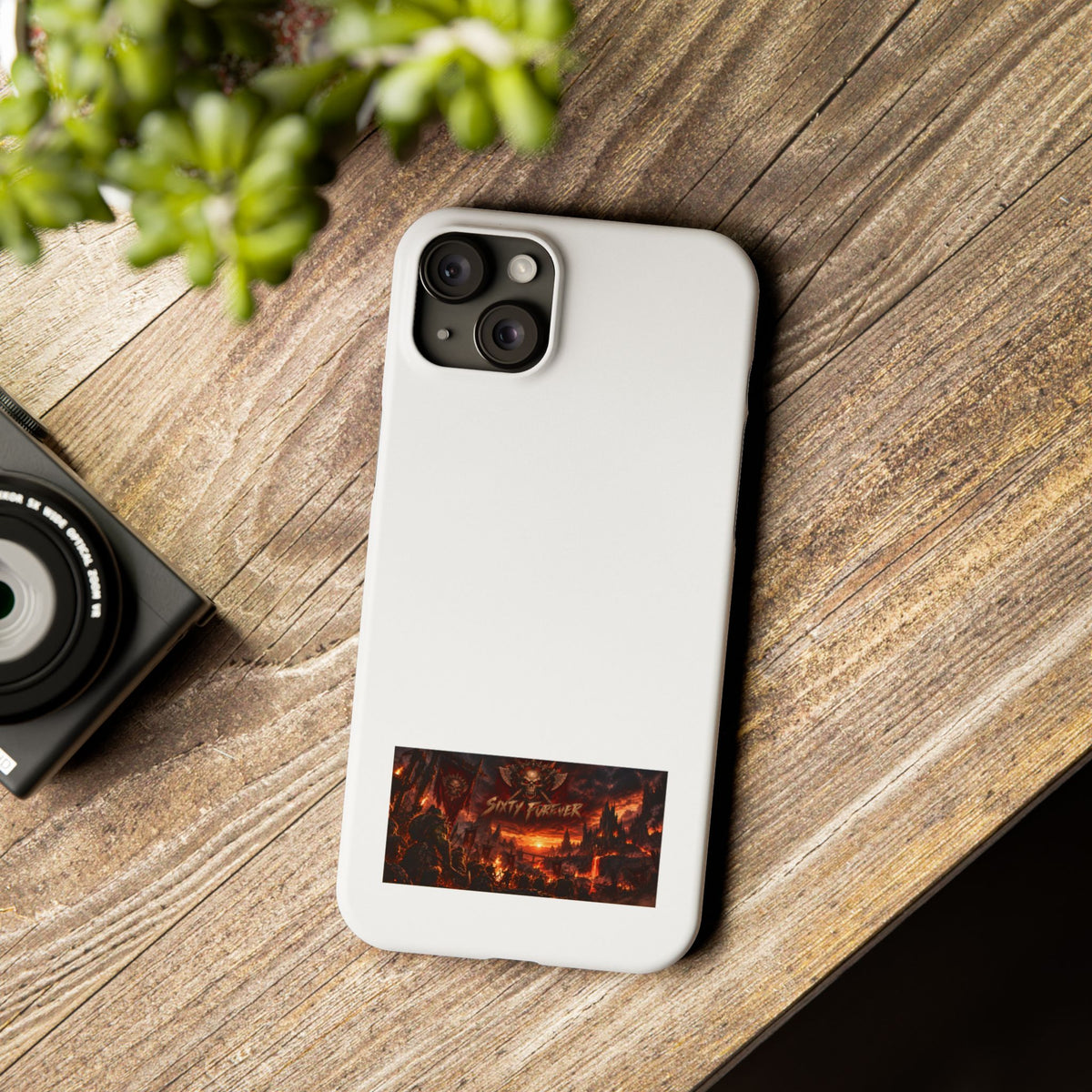 Slim Phone Case — Dark Fantasy Cityscape "Soft Panic" Design