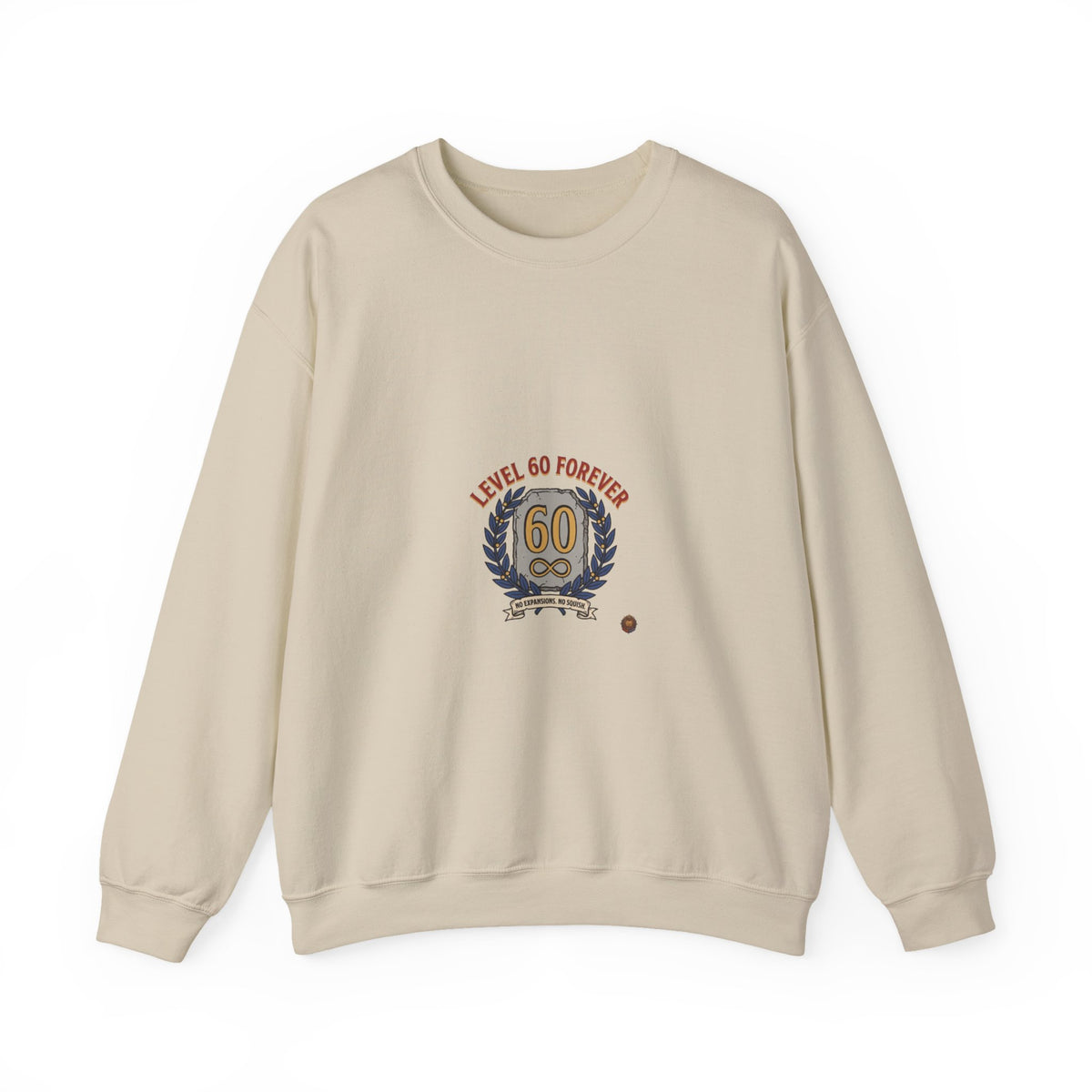 60th Birthday Crewneck Sweatshirt – "Level 60 Forever" Retro Badge