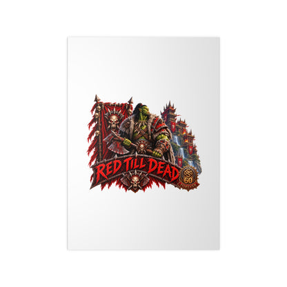 Red Till Dead Orc Warrior Poster