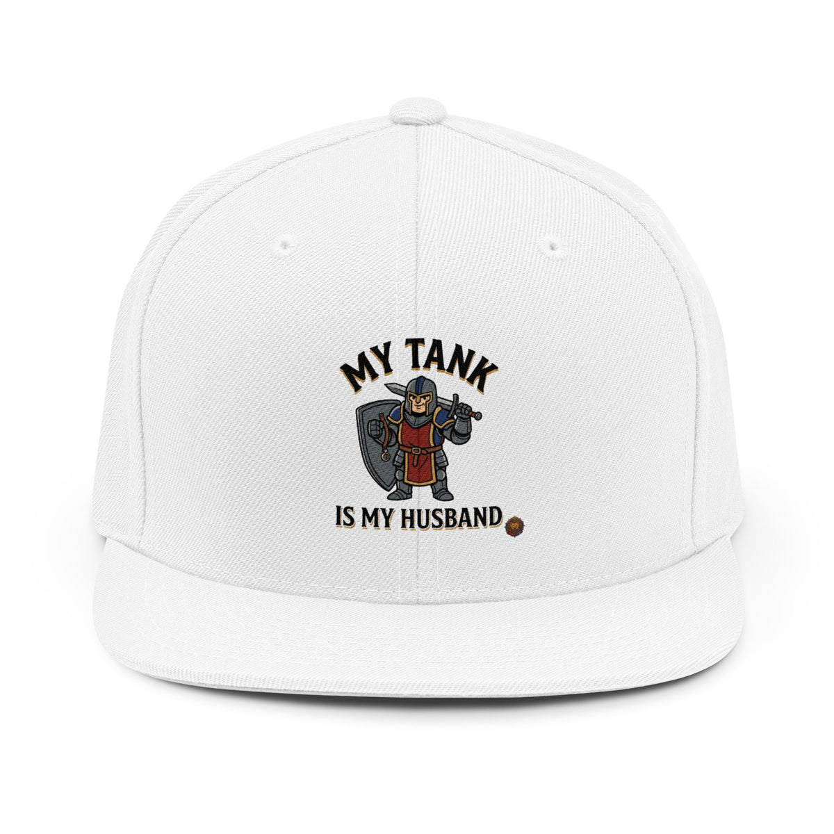 My Tank Is My Husband Embroidered Snapback Hat - Gamer Tank Top Lover Cap