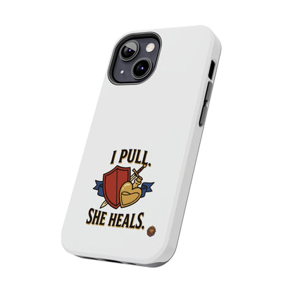 Phone Case — "I Pull, She Heals" RPG Couple Gaming Protective Case