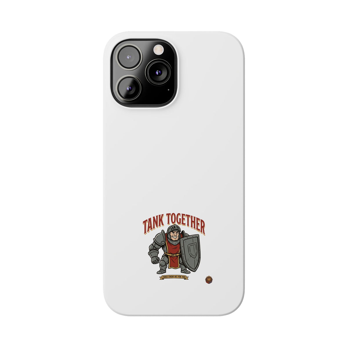 Slim Phone Case — "Tank Together" Medieval Tank Warrior Design