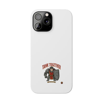 Slim Phone Case — "Tank Together" Medieval Tank Warrior Design