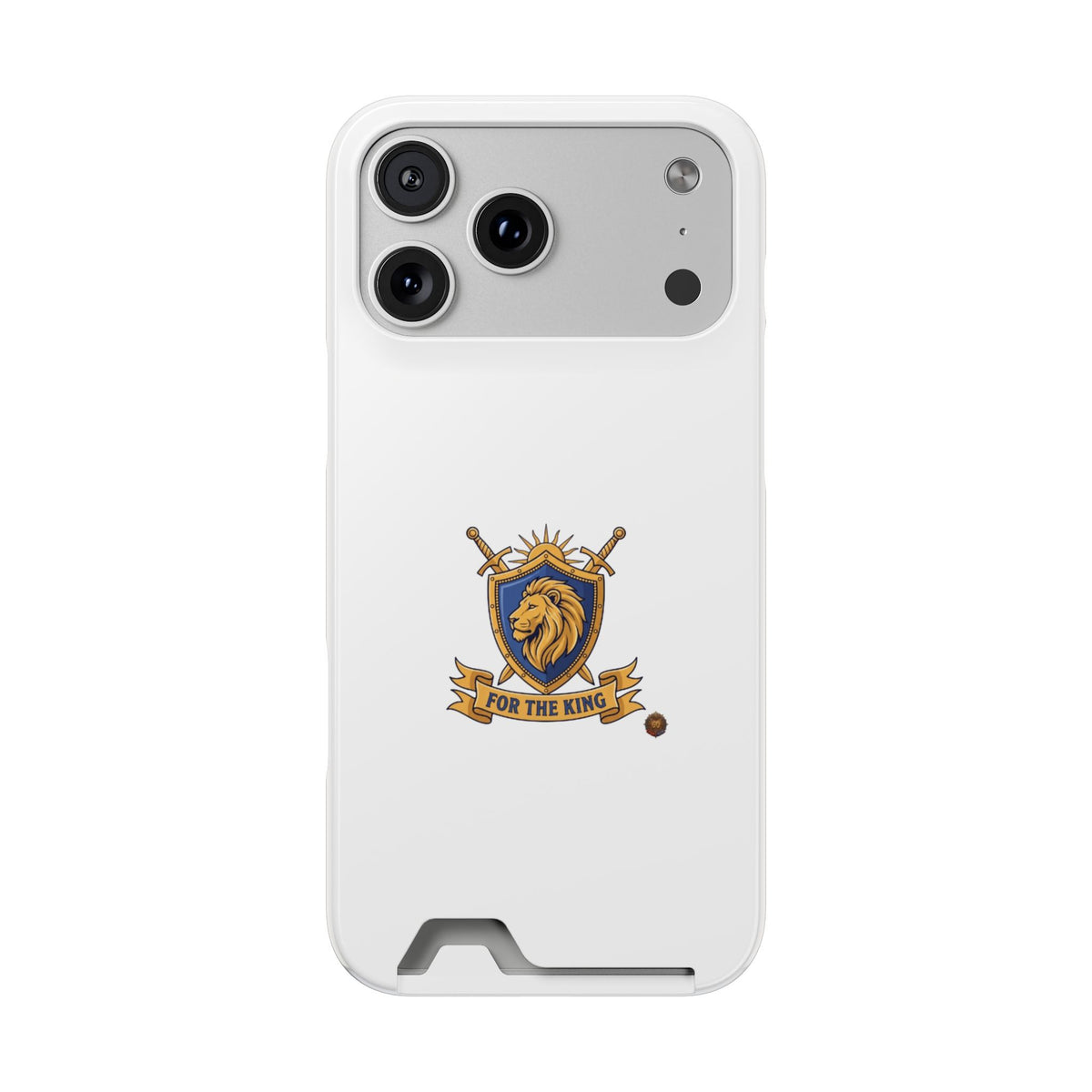 Lion Crest Phone Card Case — 'For The King' Slim Wallet Phone Case
