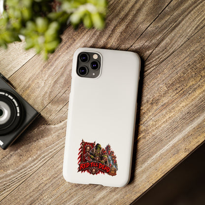 Slim Phone Case — “Red Till Dead” Vintage Horror Graphic