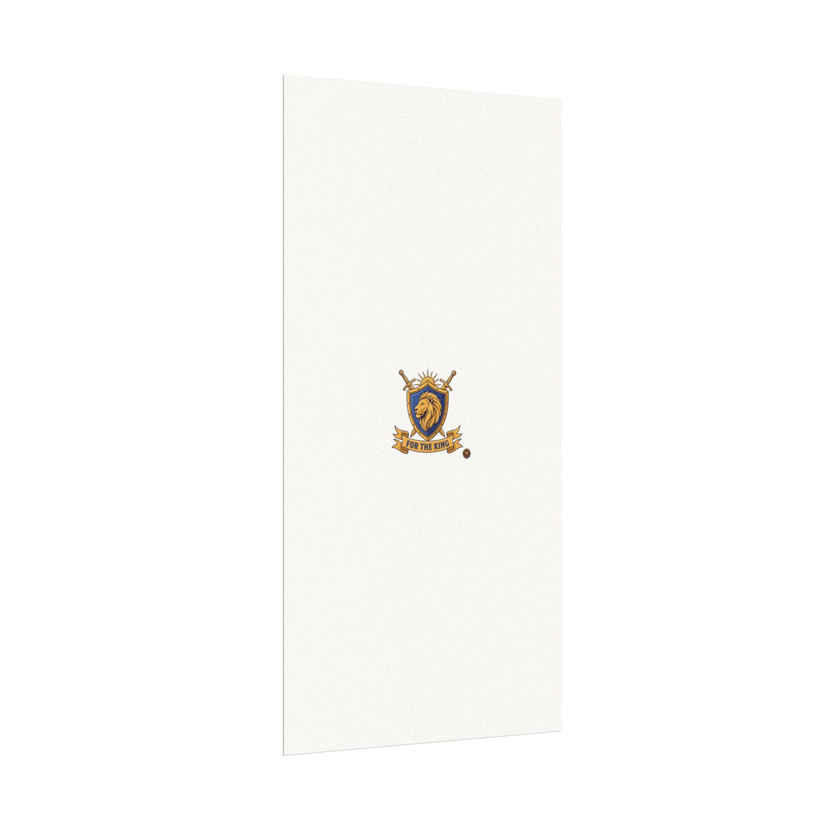 Lion Crest Watercolor Poster — 'Bow to the King' Matte Art Print