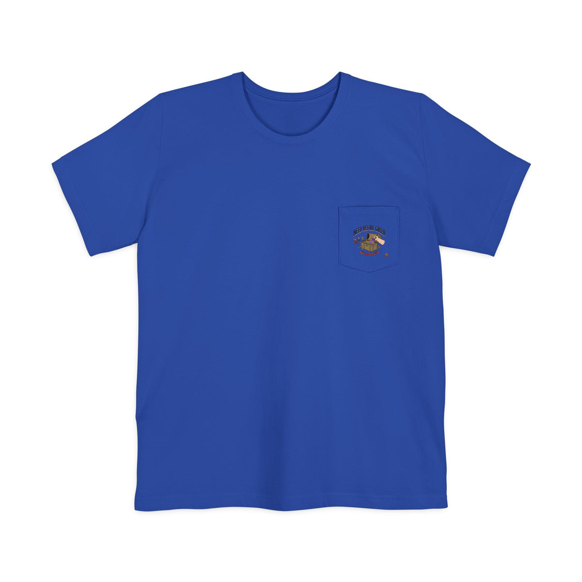 Pocket T‑Shirt — 'Coffee Before Talkie' Retro Coffee Pocket Tee