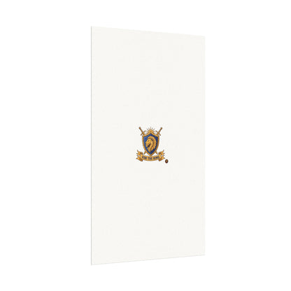 Lion Crest Watercolor Poster — 'Bow to the King' Matte Art Print