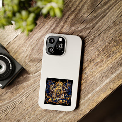Slim Phone Case — "Sixty Forever" Shield Knight Graphic