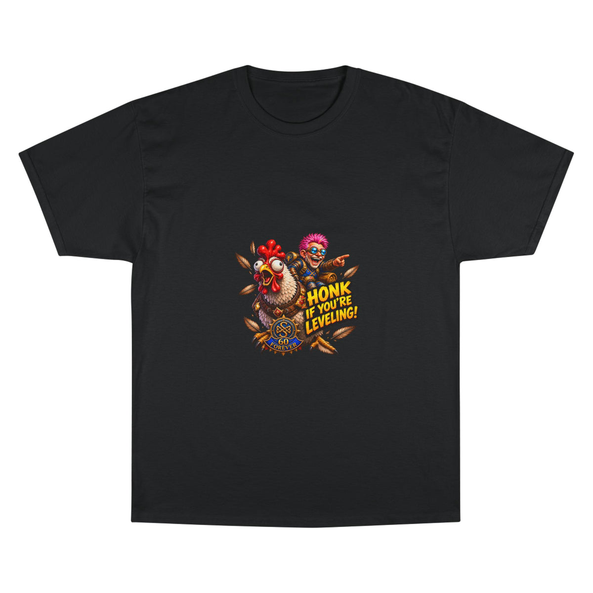 Gamer Chicken "Honk If You’re Leveling" T‑Shirt