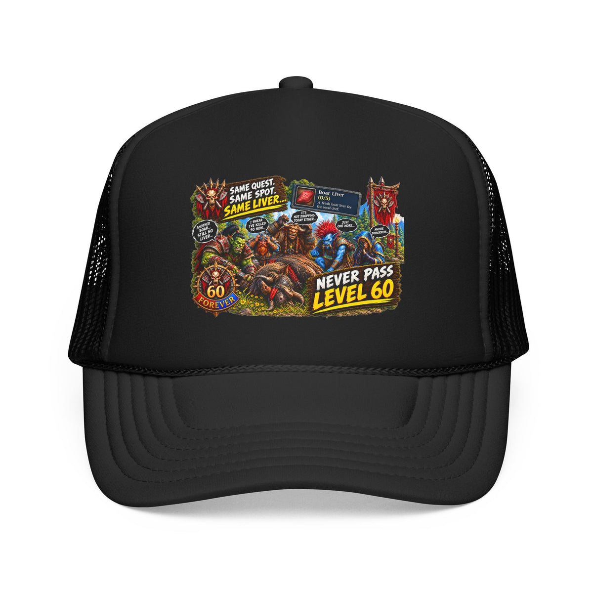Red 'Til Dead Trucker Hat — Horror Zombie Foam Mesh Cap
