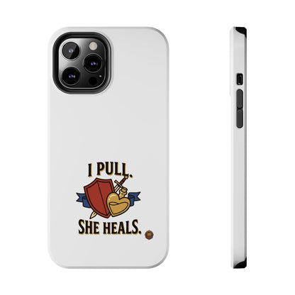 Phone Case — "I Pull, She Heals" RPG Couple Gaming Protective Case