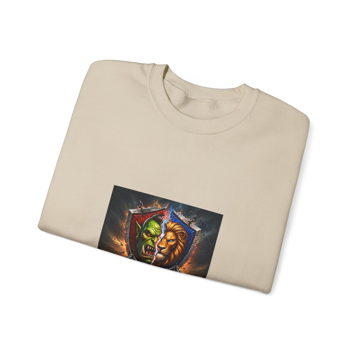 Fantasy Crest Crewneck Sweatshirt — "Forever" Shield Graphic