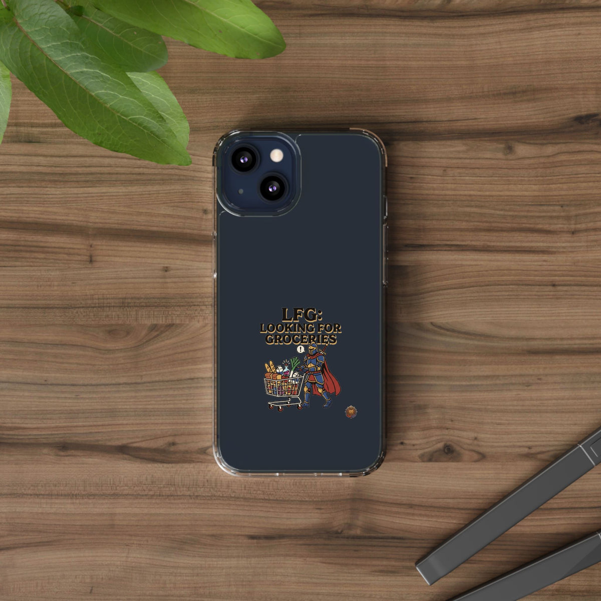 Clear Phone Case — “LFG: Looking For Groceries” Grocery Shopper Design