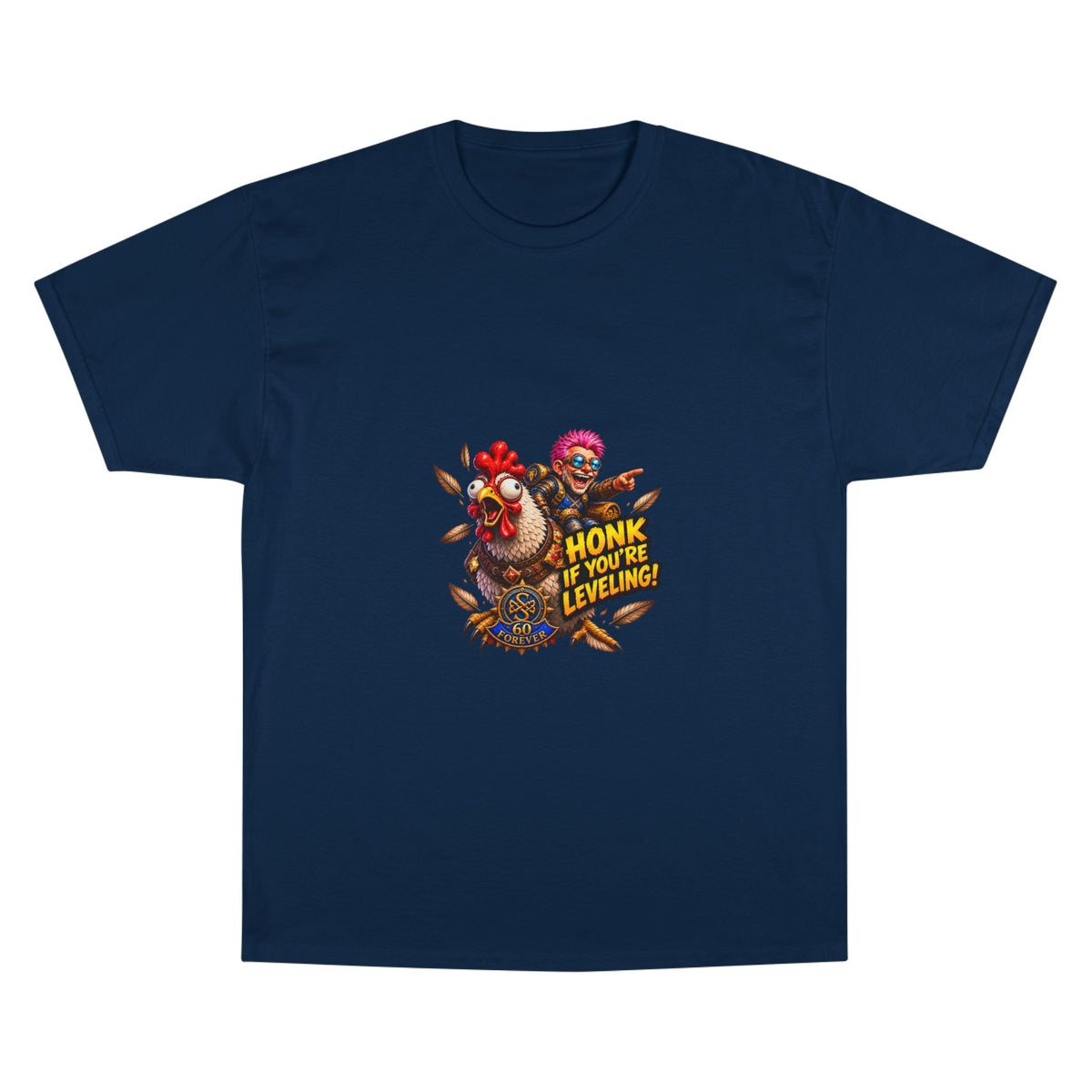 Gamer Chicken "Honk If You’re Leveling" T‑Shirt