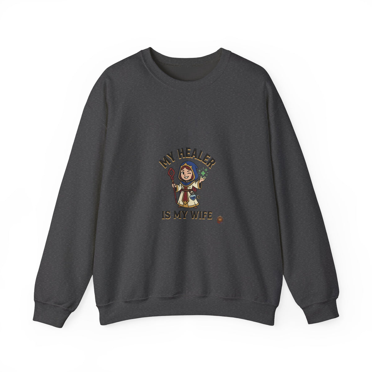 My Healer Is My Wife Sweatshirt — Cute RPG Medic Wife Crewneck