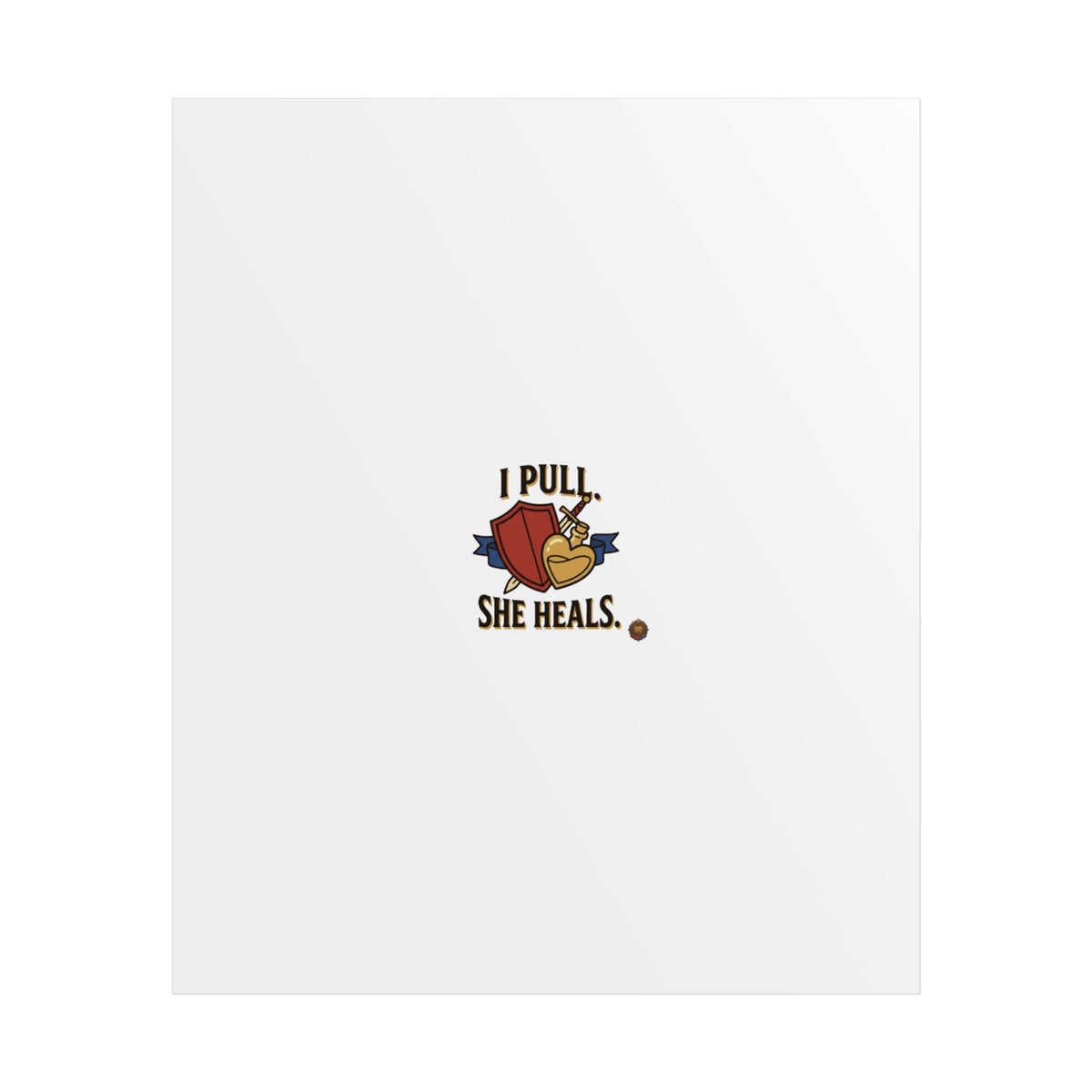 Poster — "I Pull, She Heals" Floral Minimalist Wall Art