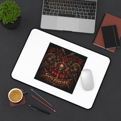 Skull Dragon Desk Mat — 'Sixty Forever' Gothic Gaming Mouse Pad