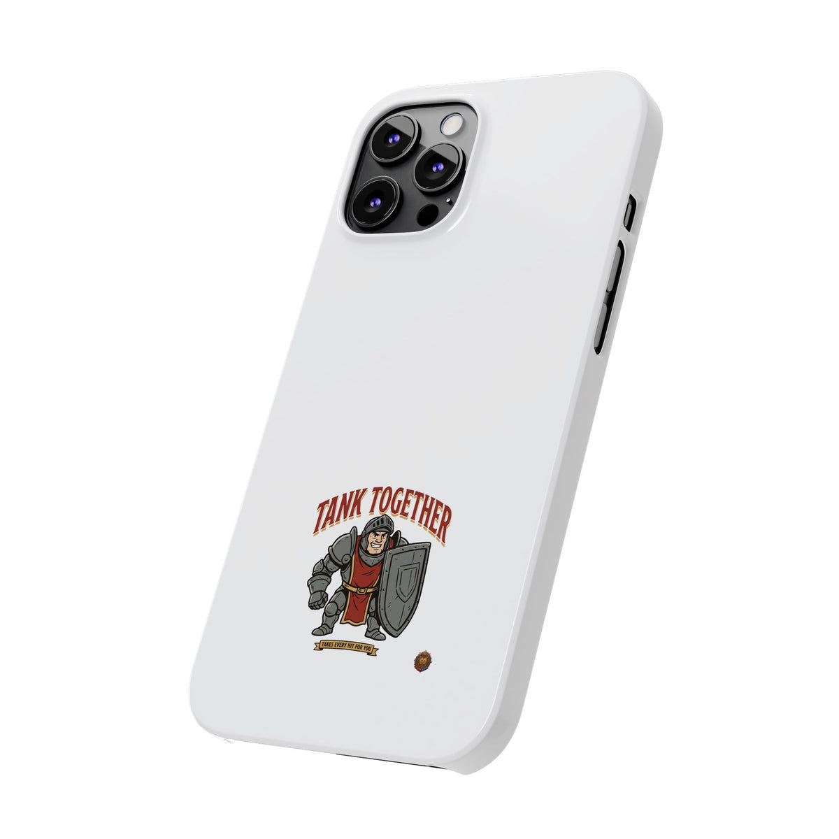 Slim Phone Case — "Tank Together" Medieval Tank Warrior Design