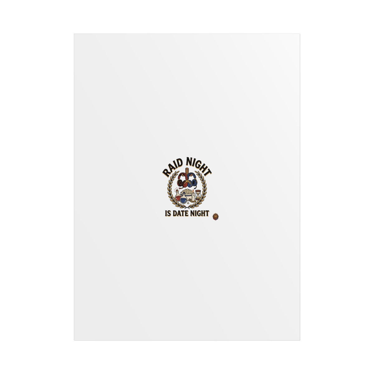 Poster – "Raid Night Is Date Night" Vintage Motorcycle Emblem